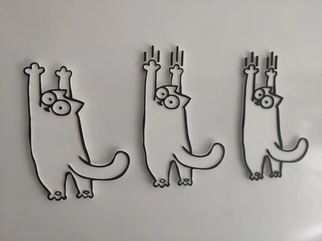 Mô hình mèo Simon đang cào và kéo dài