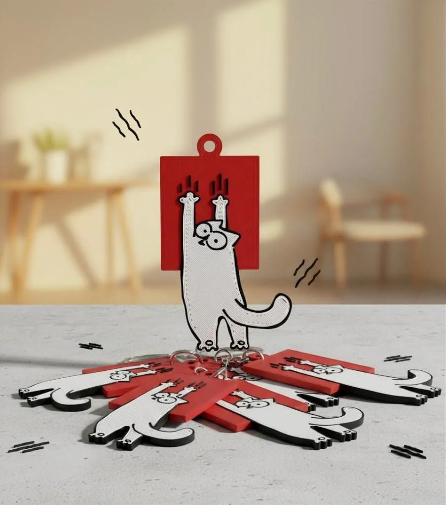 Móc khóa mèo rơi độc đáo