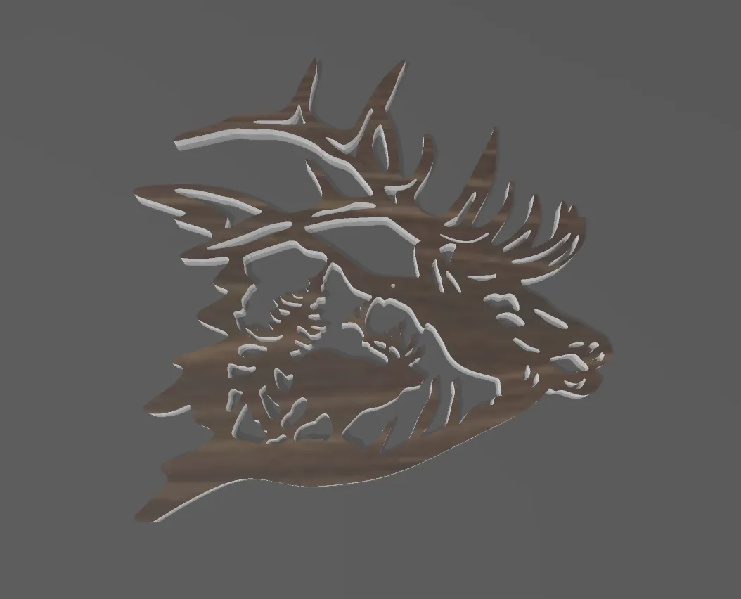 Trang trí tường hình đầu hươu Hirsch