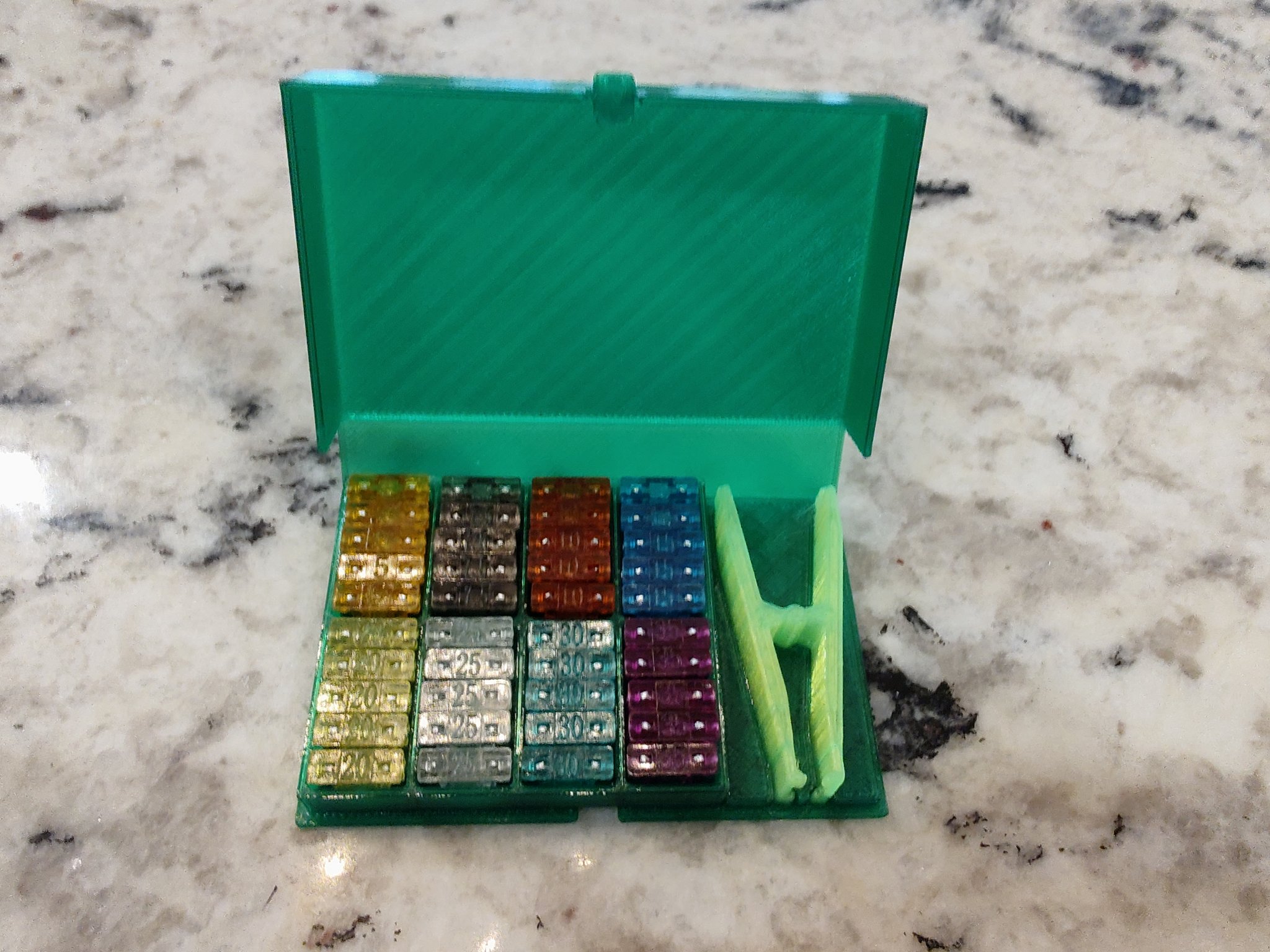 Hộp đựng và dụng cụ kéo fuse cho fuse ô tô mini thấp profile