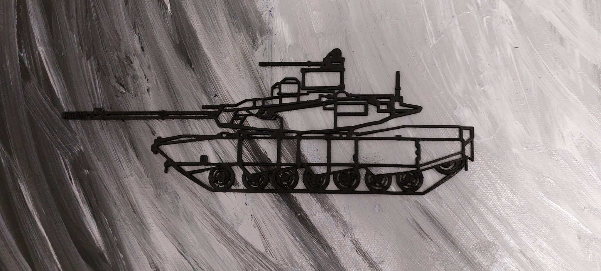 Silhouette xe tăng chiến đấu chủ lực Abrams X