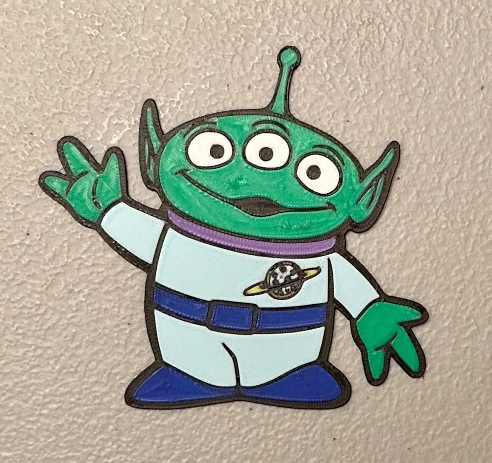 Nam châm người ngoài hành tinh Pizza Planet nhiều màu sắc