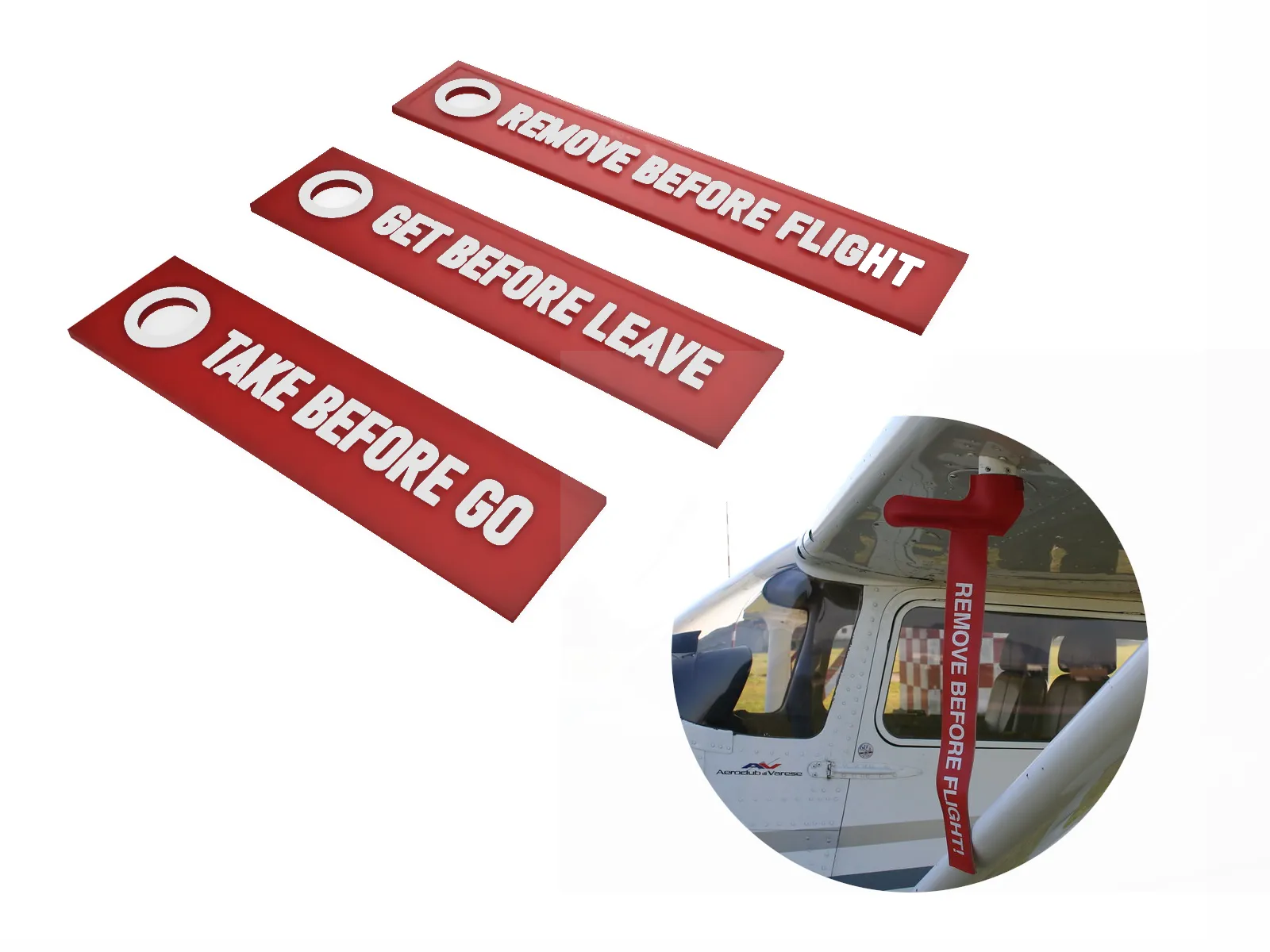 Móc khóa nhắc nhở 'Gỡ trước khi bay