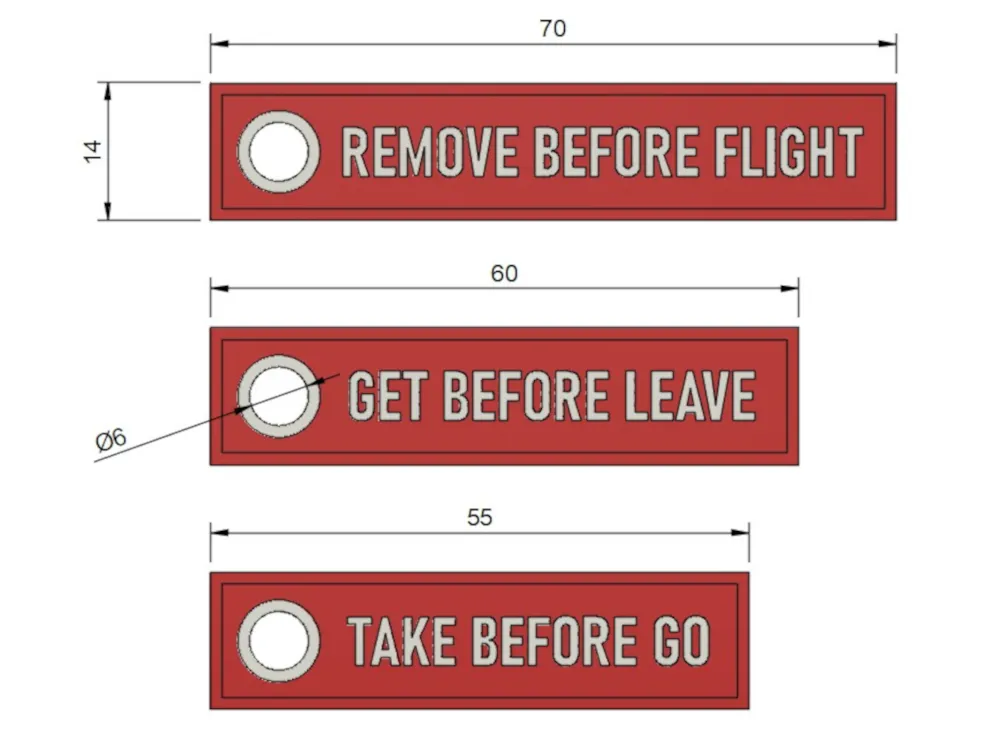 Móc khóa nhắc nhở 'Gỡ trước khi bay