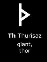 Mặt dây chuyền rune Viking hai mặt - Thurisaz