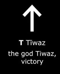 Mặt dây chuyền Rune Viking đôi Tiwaz phong cách Bắc Âu