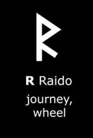 Mặt dây chuyền Rune Viking hai mặt - Raido