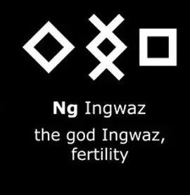 Mặt dây chuyền Rune Viking hai mặt - NG – Ingwaz