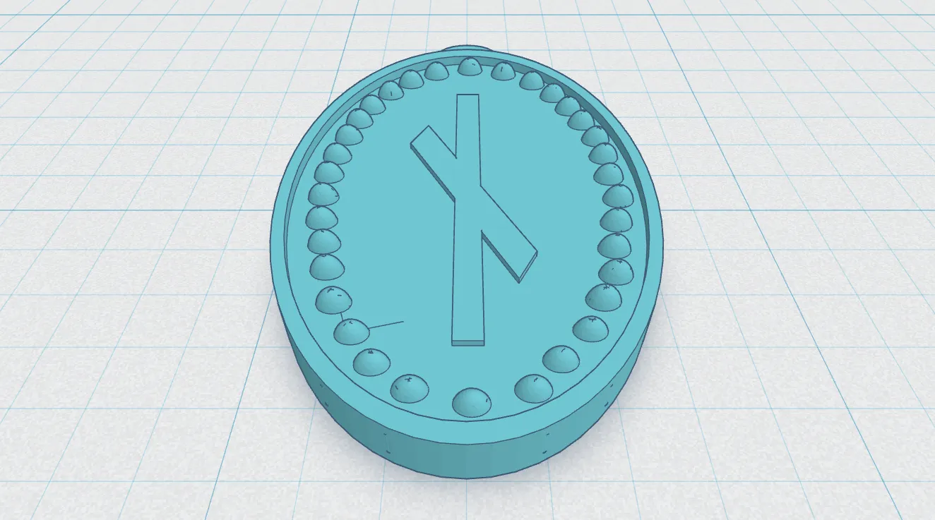 Mặt dây chuyền Rune Viking hai mặt - Naudiz