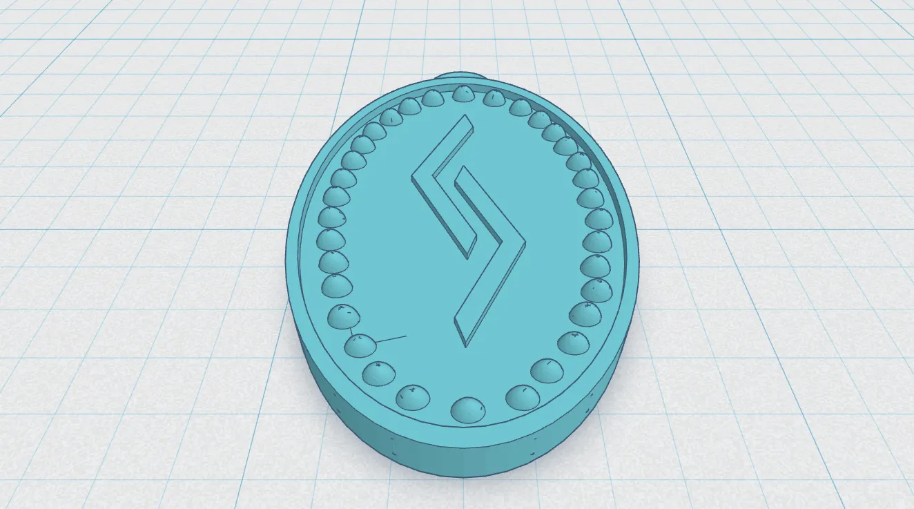 Mặt dây chuyền Rune Viking đôi mặt - Jera