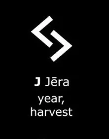 Mặt dây chuyền Rune Viking đôi mặt - Jera