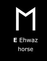 Mặt dây chuyền Rune Viking đôi mặt - Ehwaz