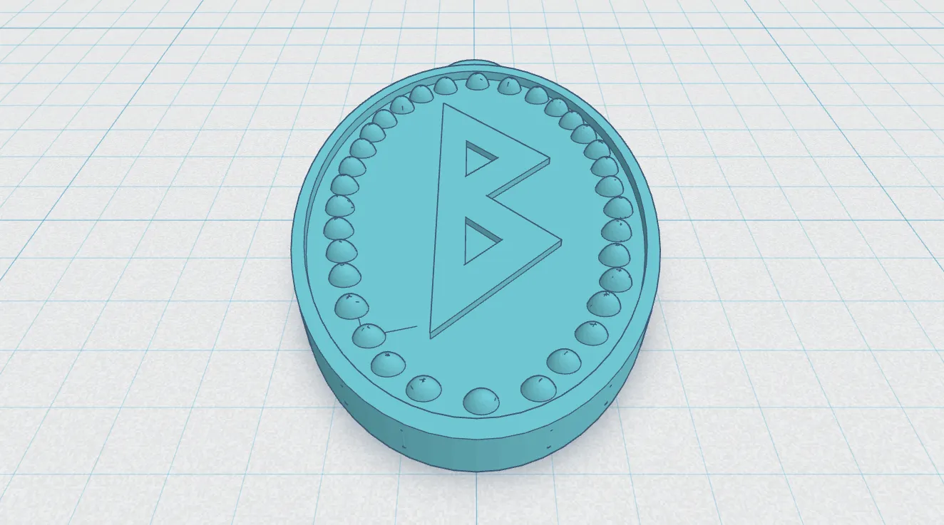 Mặt dây chuyền Viking hai mặt - Biểu tượng rune Berkanan