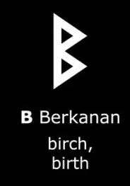 Mặt dây chuyền Viking hai mặt - Biểu tượng rune Berkanan