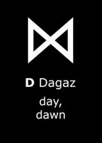 Mặt dây chuyền Rune Viking hai mặt - Dagaz