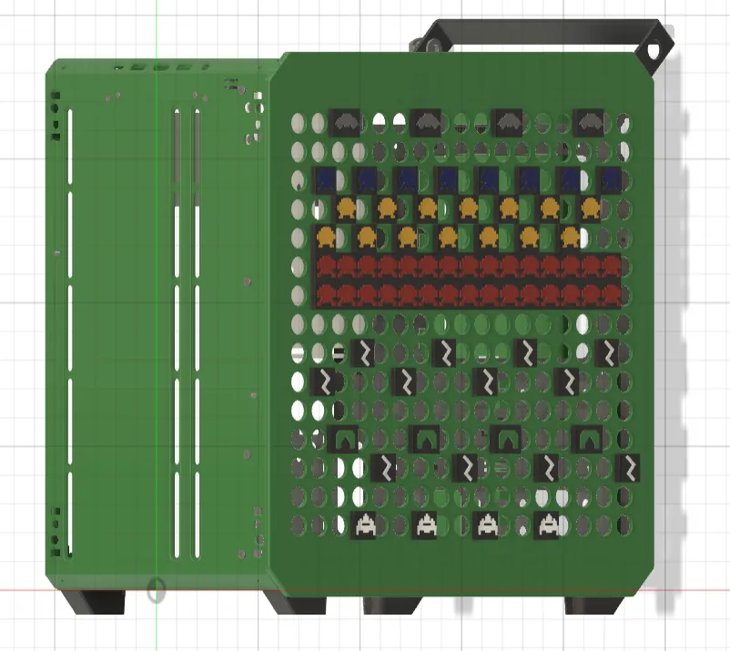 Mô hình Cooler Master QUBE 500 với chủ đề Space Invaders