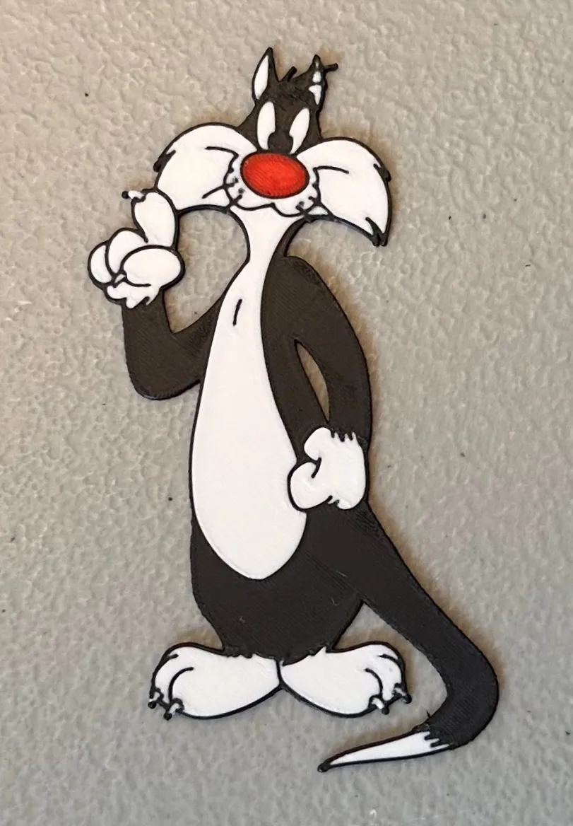 Nam châm Sylvester đa màu sắc 3D