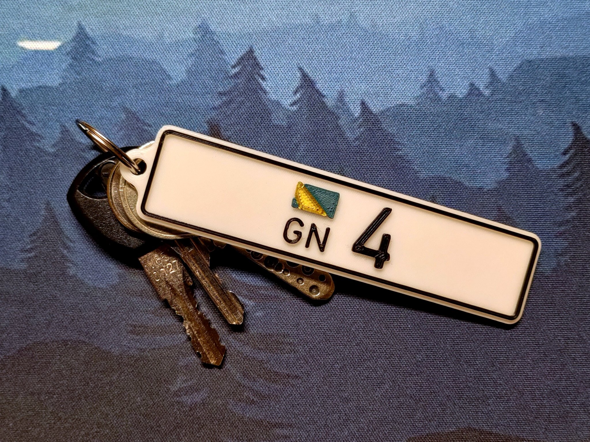 Biểu tượng số 4 Gurkistan làm móc chìa khóa