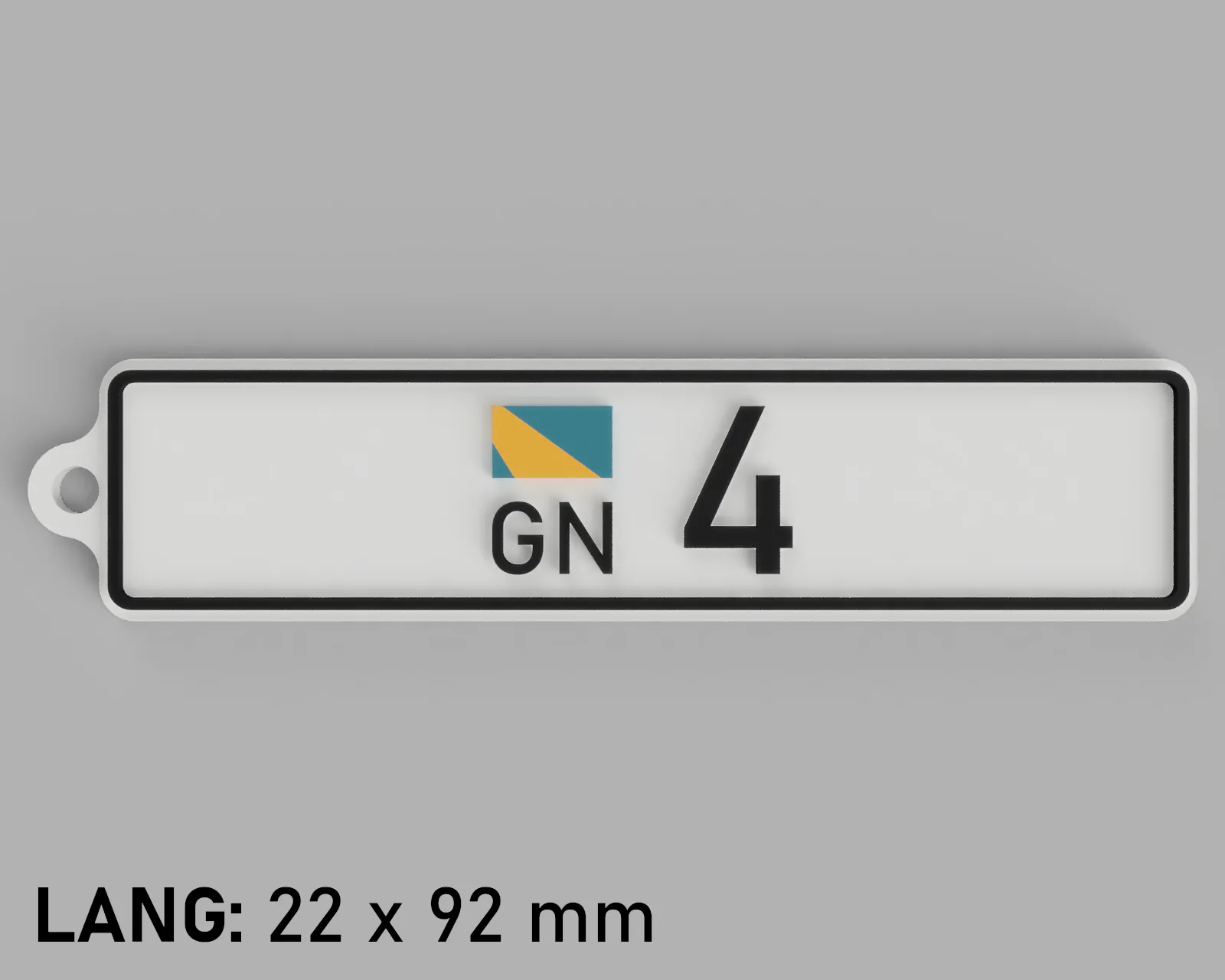 Biểu tượng số 4 Gurkistan làm móc chìa khóa