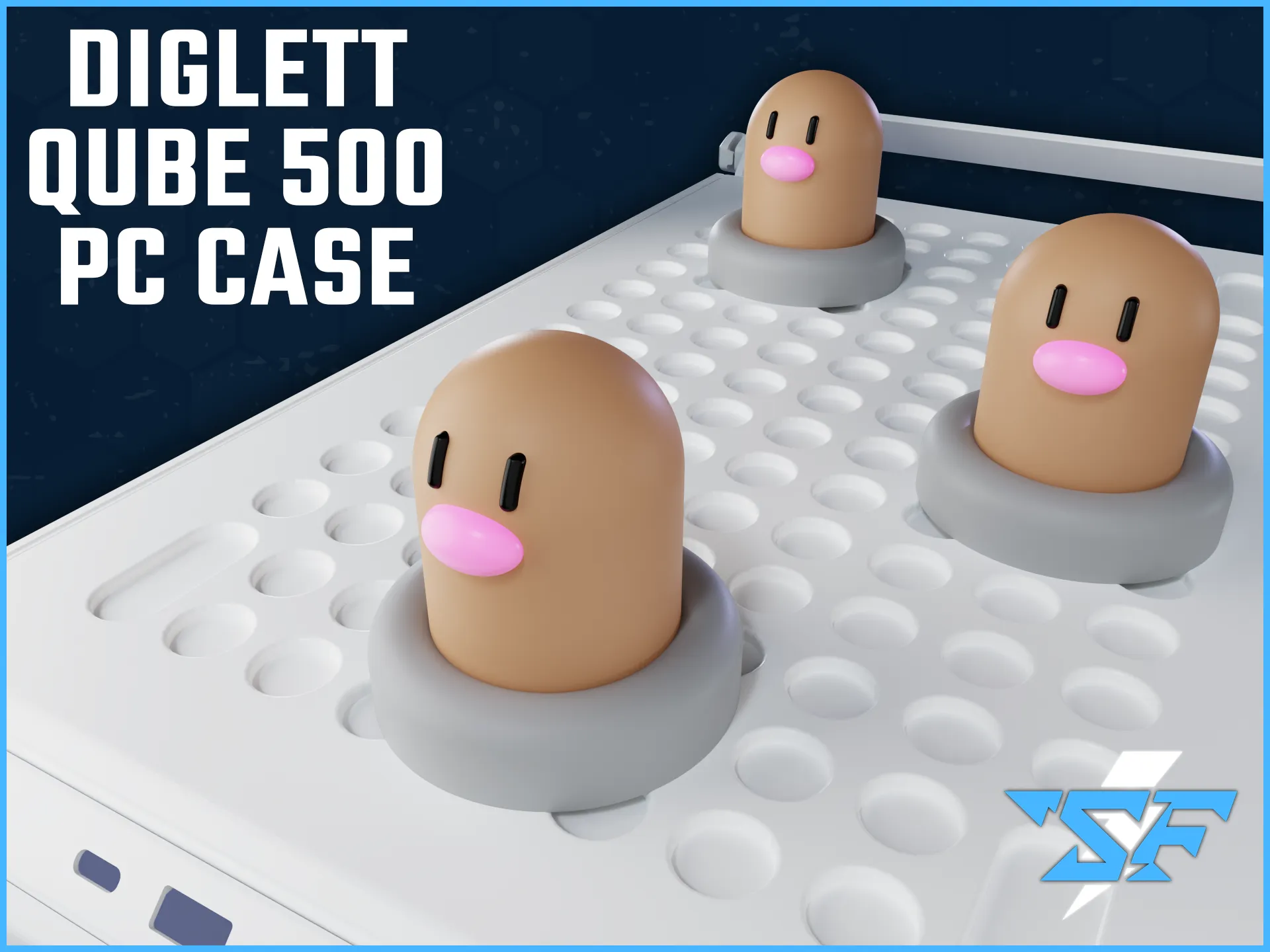 Phụ kiện Diglett cho vỏ máy tính Cooler Master QUBE 500