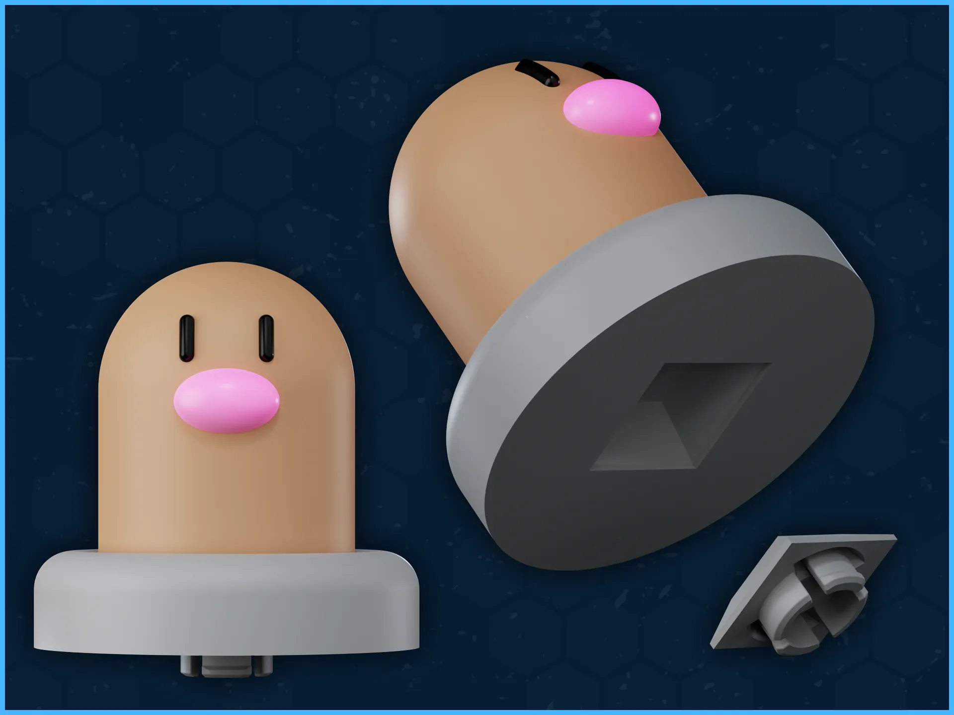 Phụ kiện Diglett cho vỏ máy tính Cooler Master QUBE 500