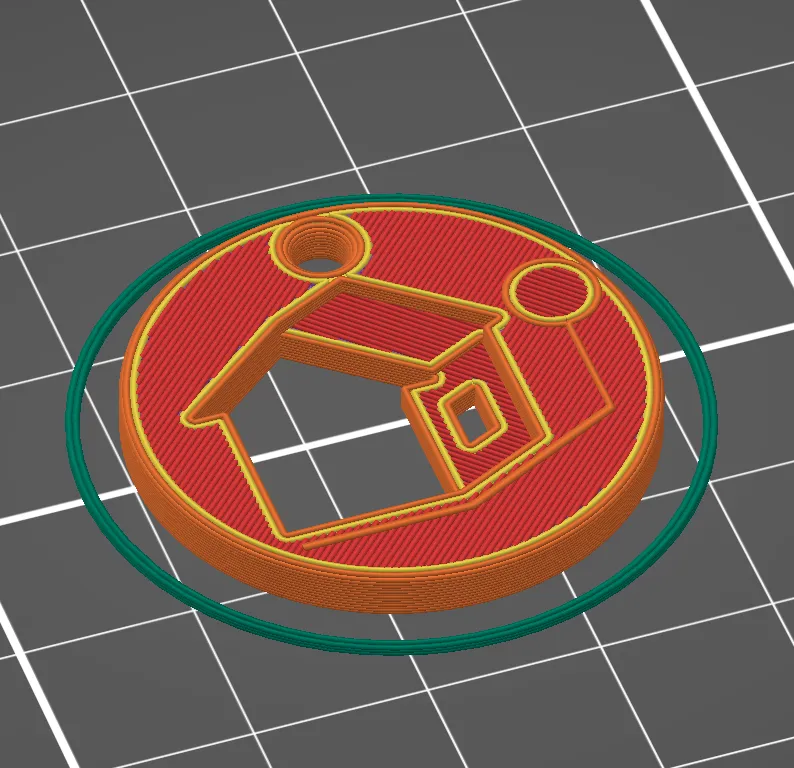 Móc khóa đơn giản hình ngôi nhà 3D