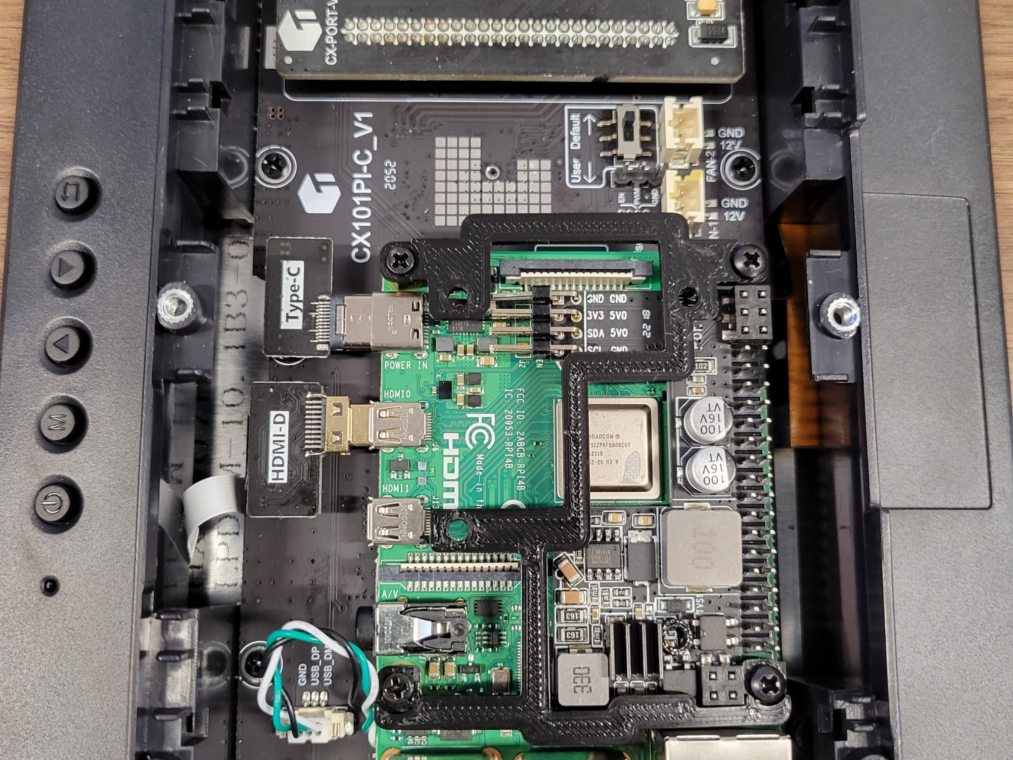 Giá đỡ quạt cho Raspberry Pi4 với POE-HAT