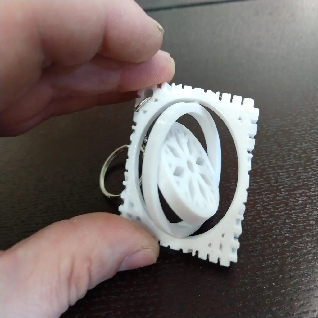 **Móc chìa khóa gimbal bông tuyết mùa đông**