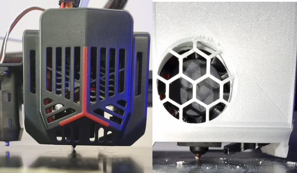 Nắp đầu nóng Ender 3 Neo với đèn LED chiếu sáng