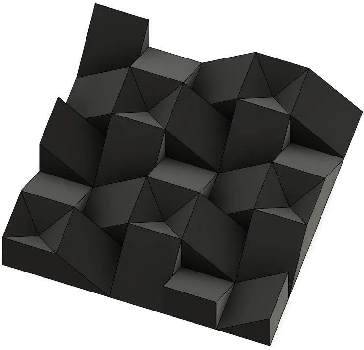 Tượng tường hình tam giác nghệ thuật trang trí nội thất