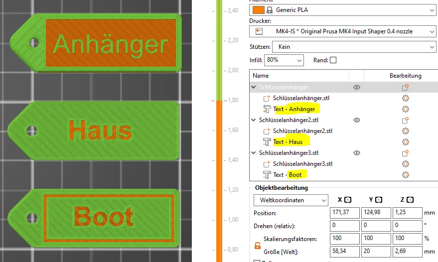Móc khóa tùy chỉnh hai màu với thiết kế đa dạng