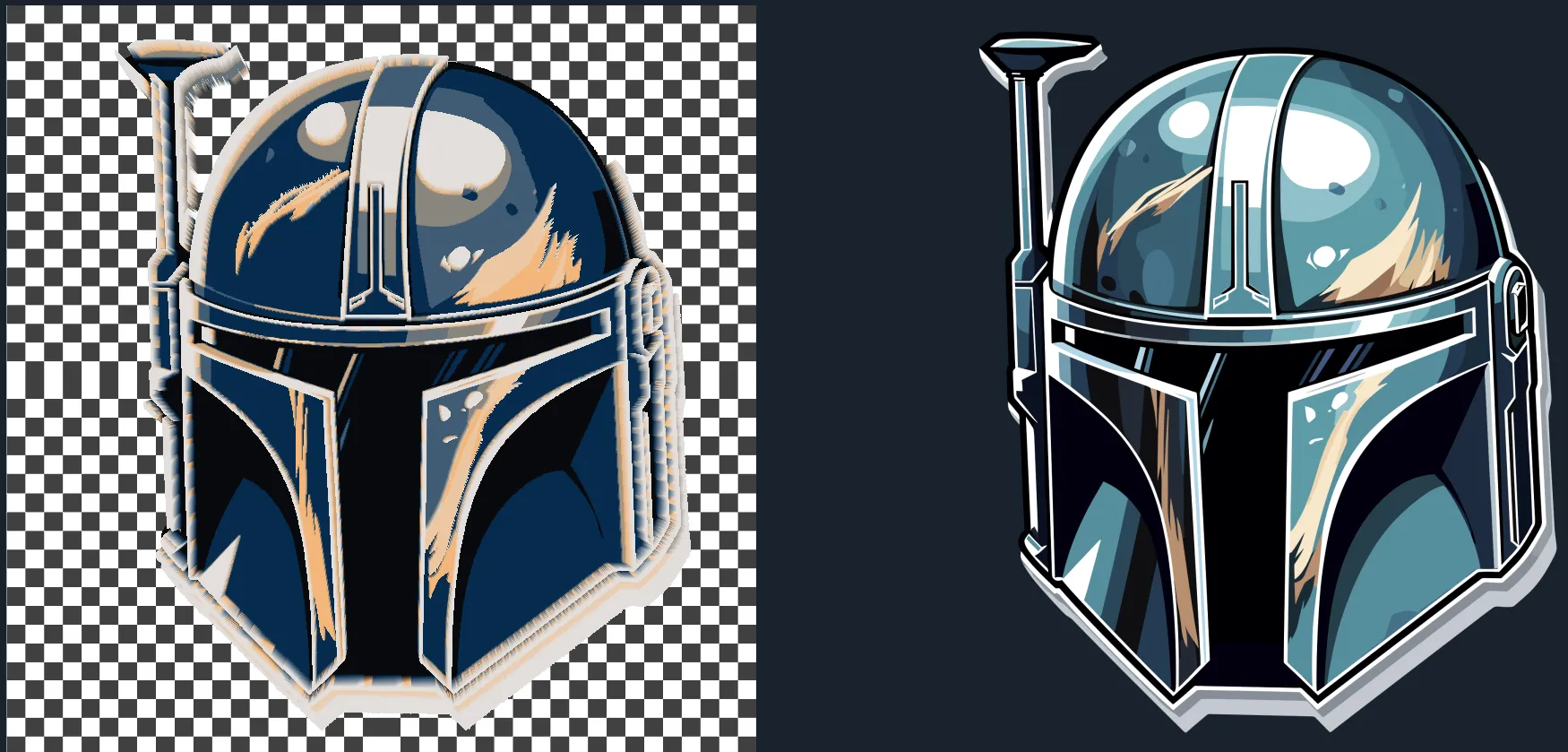 Mũ Boba Fett đa màu sắc - FOUR COLOR của HueForge