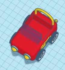 Xe ô tô mô hình được thiết kế trên tinkercad.com