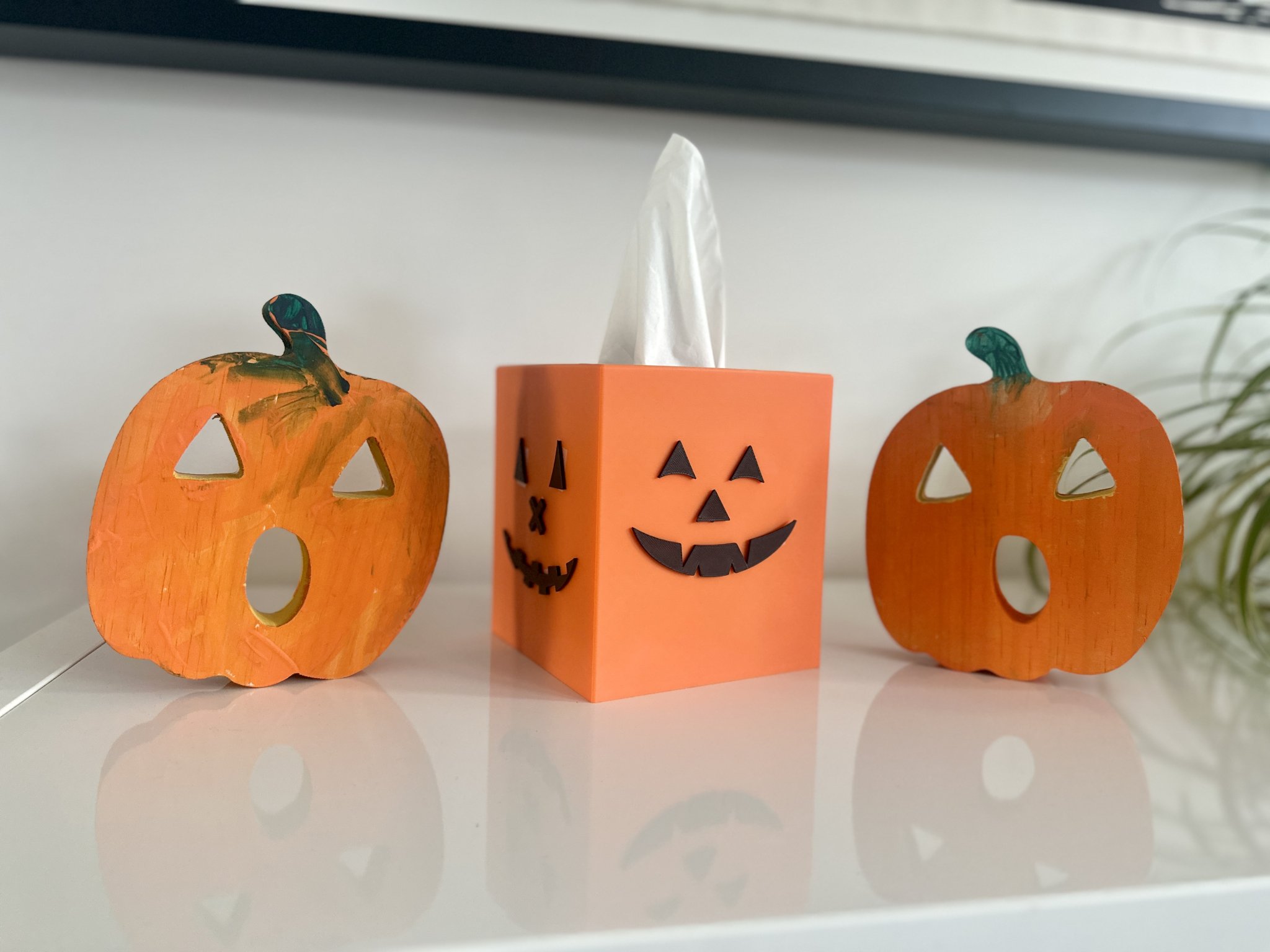 Hộp giấy ăn Halloween với mặt Jack O Lantern tùy chỉnh