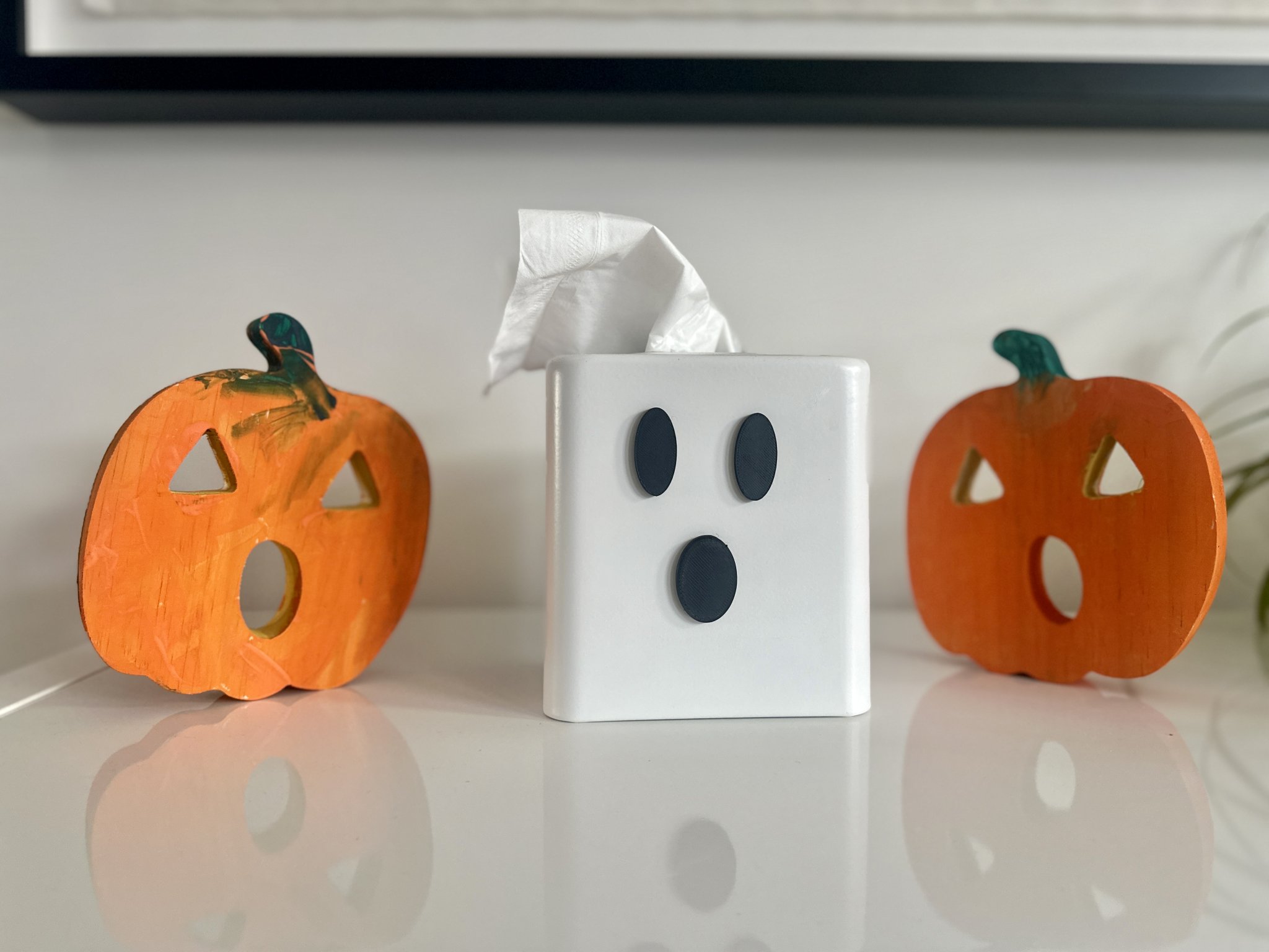Hộp giấy ăn Halloween với mặt Jack O Lantern tùy chỉnh