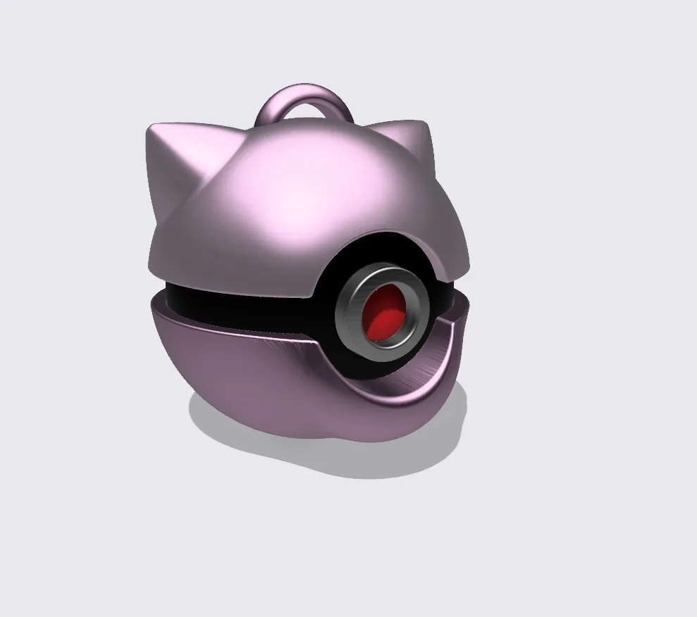 Móc khóa Pokeball Mew in 3D với 5 phần ghép lại