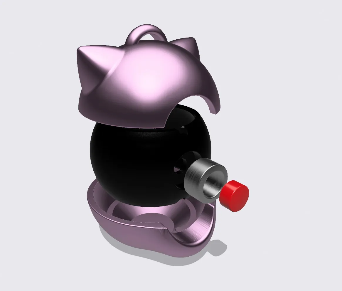 Móc khóa Pokeball Mew in 3D với 5 phần ghép lại