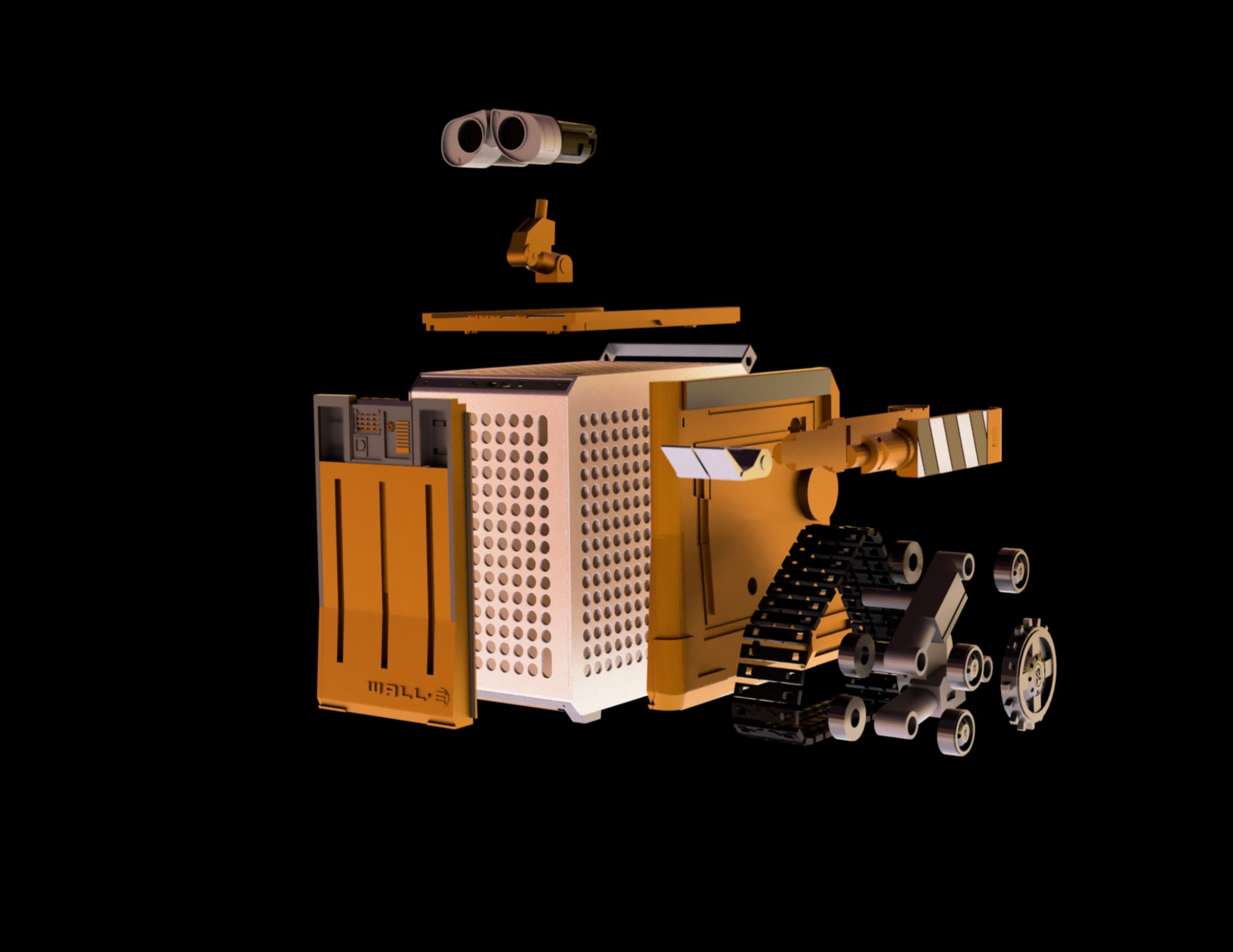 Mô hình WALL-E cosplay từ Cooler Master QUBE 500