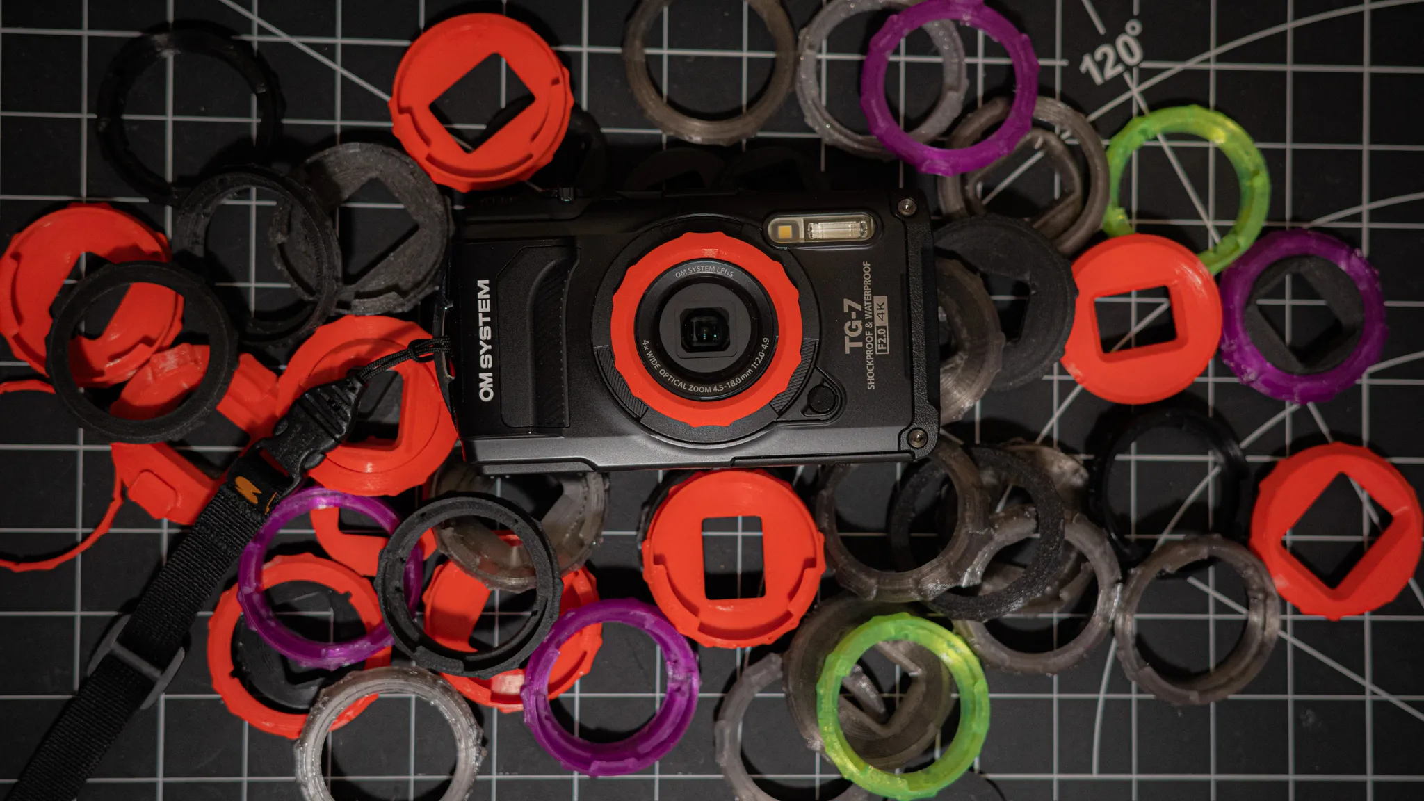 Cập nhật 8/2/25: Nắp Vòng + Chắn Nắng OM System / Olympus Tough TG (Nhiều kiểu)