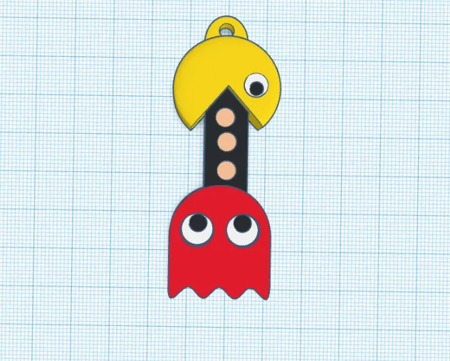 Móc khóa Pacman retro vui nhộn