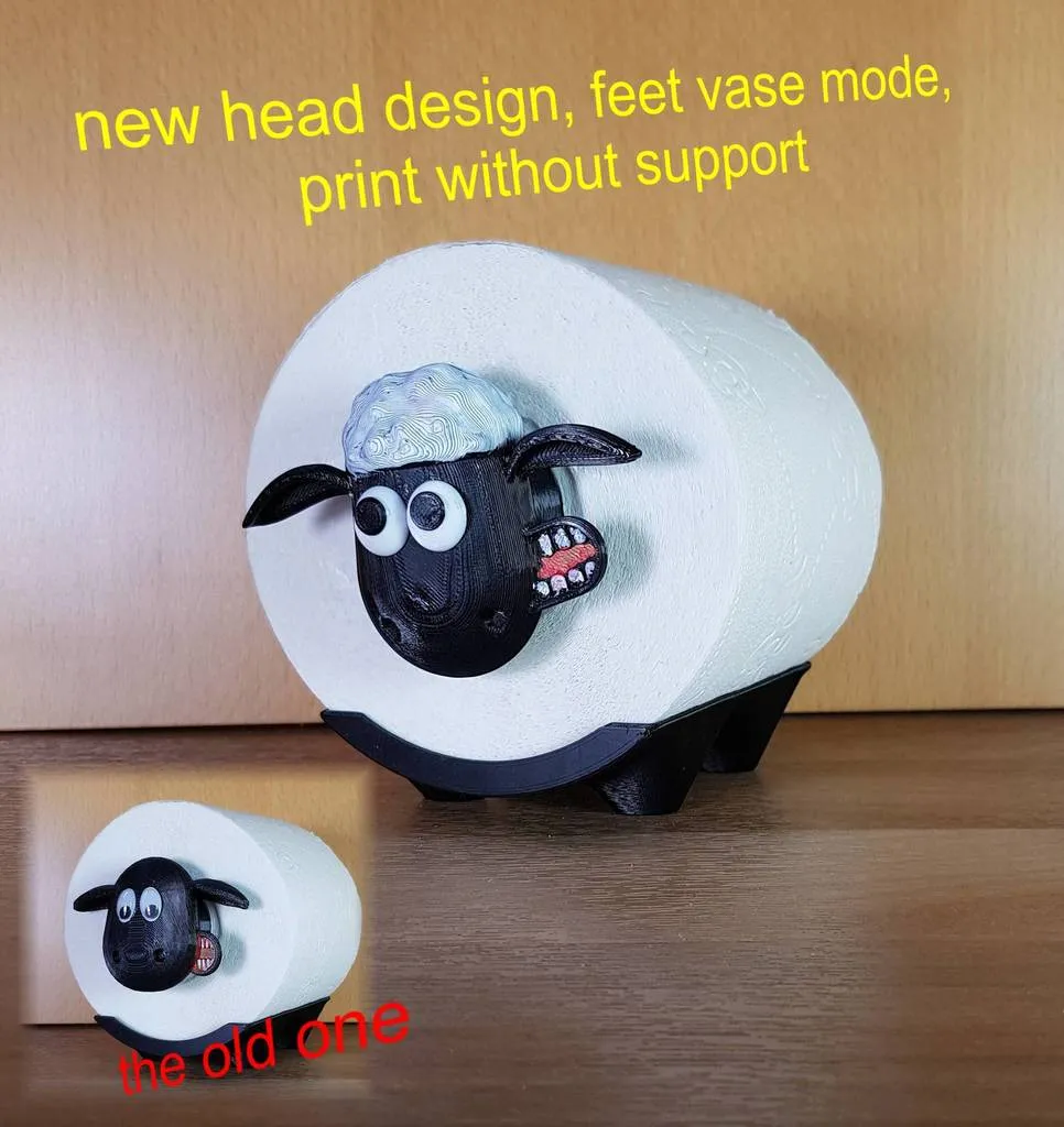 Giá đỡ cuộn giấy vệ sinh Shaun the Sheep với thiết kế đầu ...