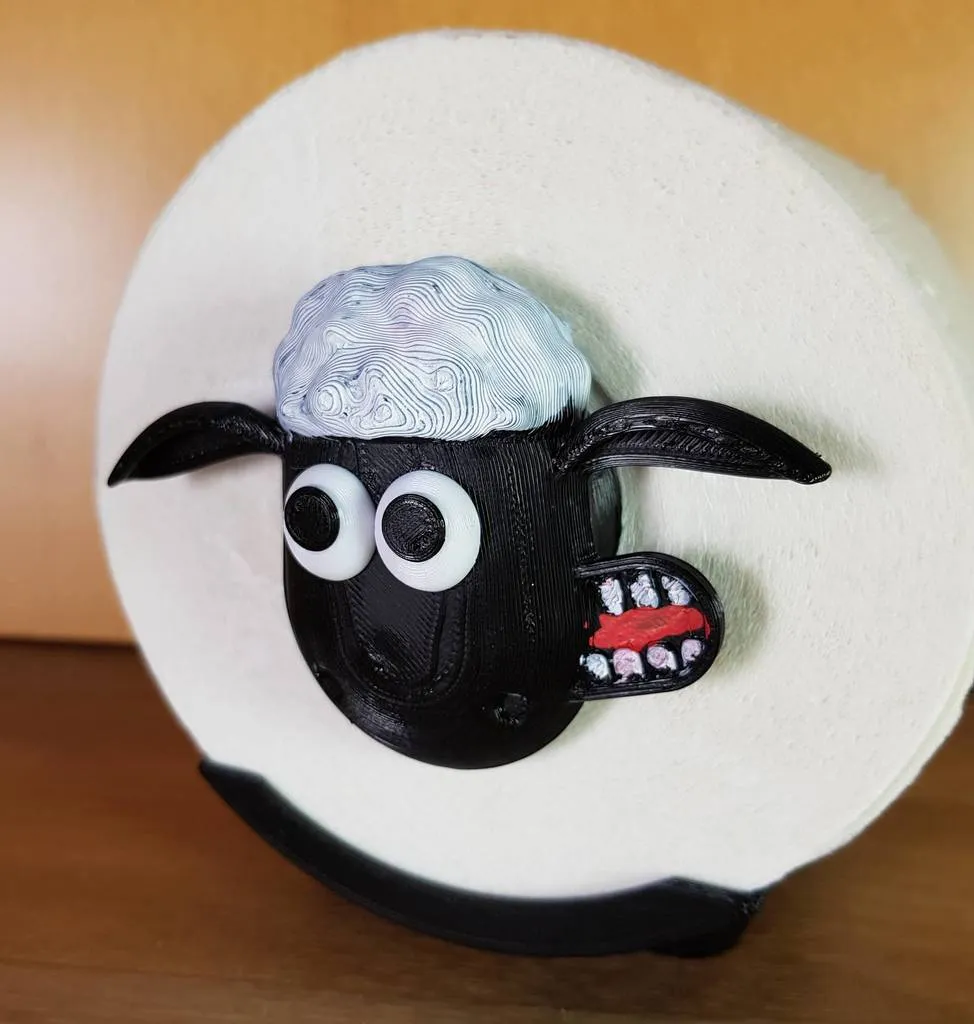 Giá đỡ cuộn giấy vệ sinh Shaun the Sheep với thiết kế đầu ...