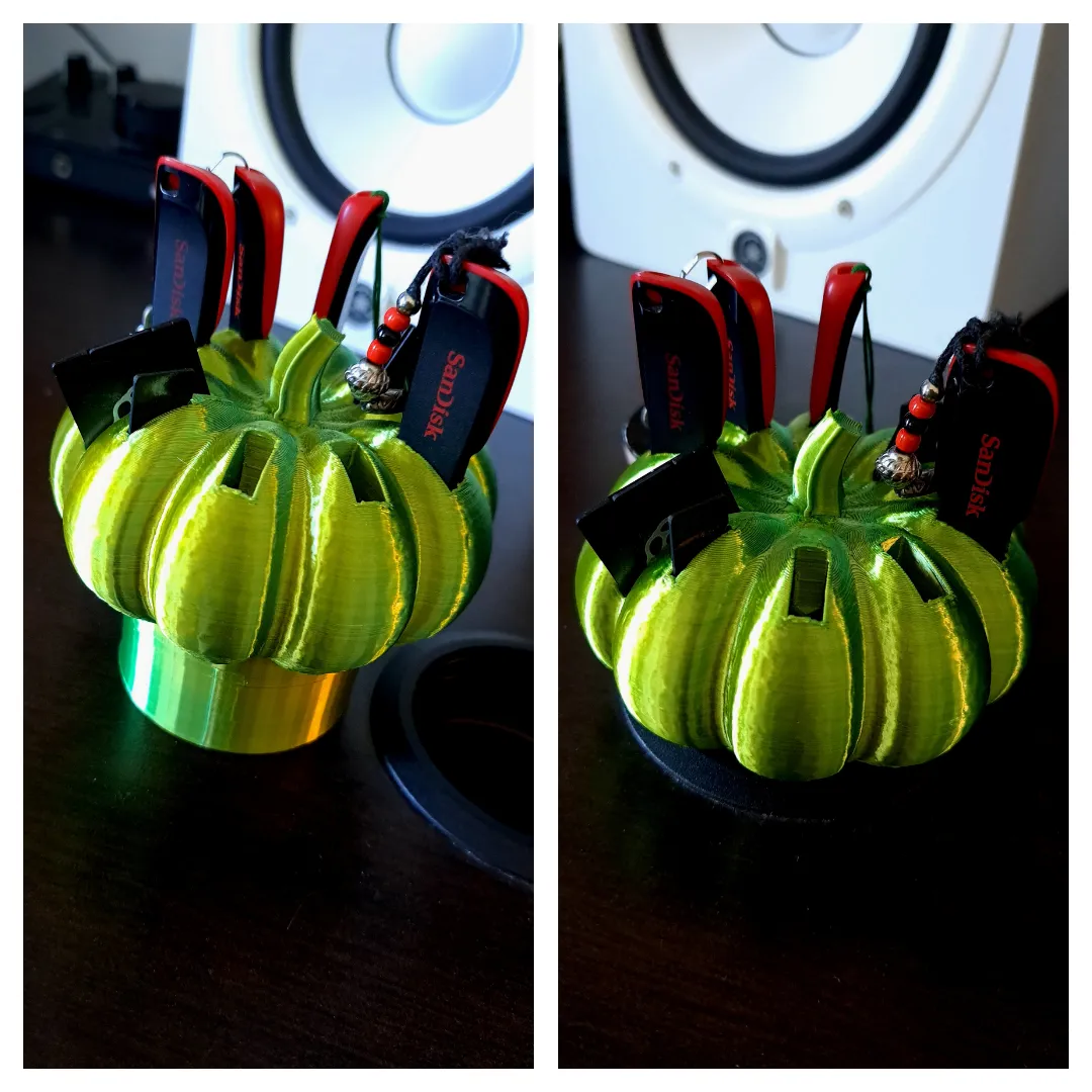 Giá đỡ USB hình bí ngô cho bàn làm việc ngày Halloween