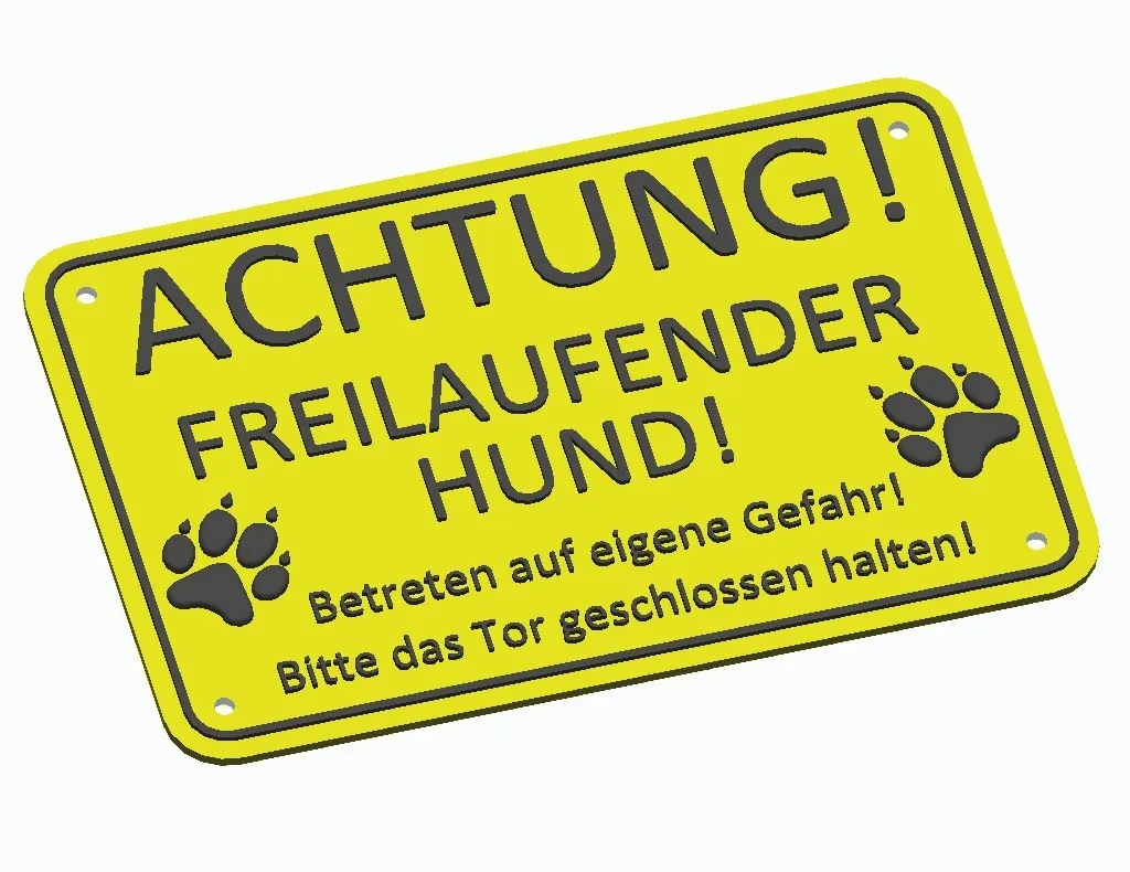 Biển báo cảnh báo chó chạy tự do cho cổng hoặc hàng rào