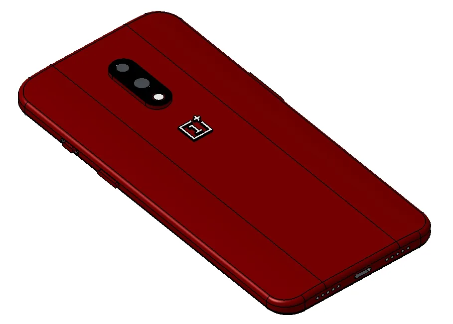 Mô hình điện thoại OnePlus 7 chi tiết và sắc nét