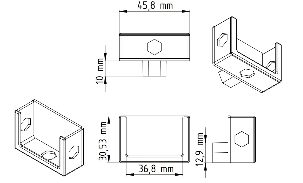 Giá đỡ nhiệt kế HSW Sonoff snzb-02 với file FreeCAD