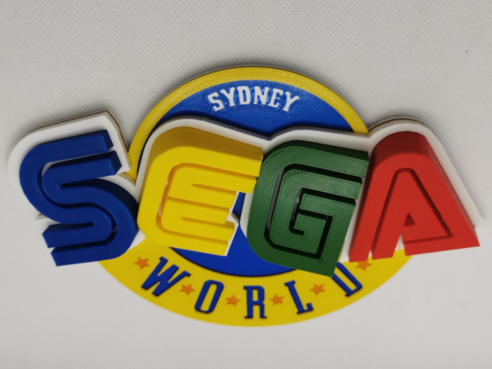 Biểu tượng Sega World Sydney in 3D nhiều màu sắc