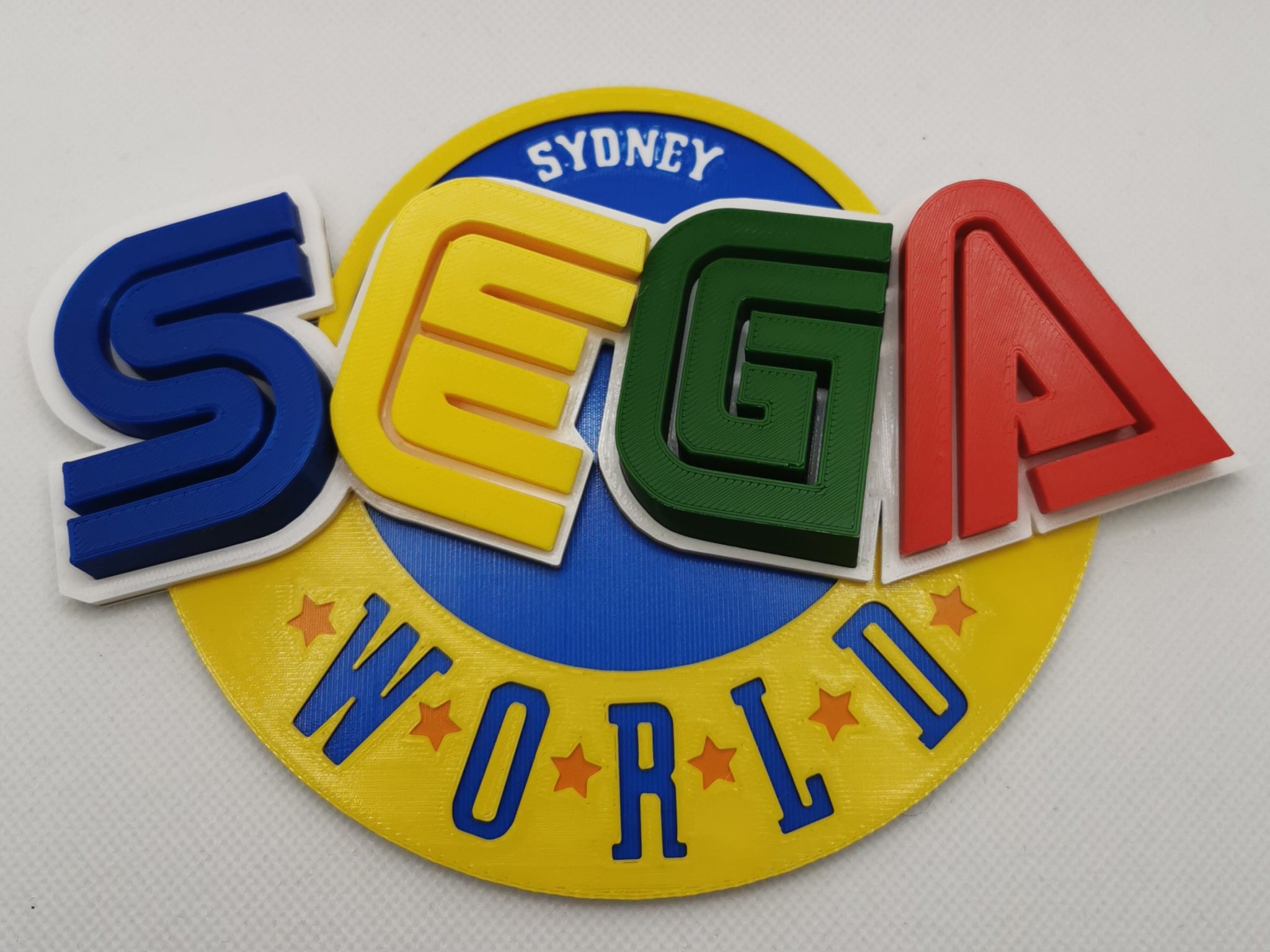 Biểu tượng Sega World Sydney in 3D nhiều màu sắc