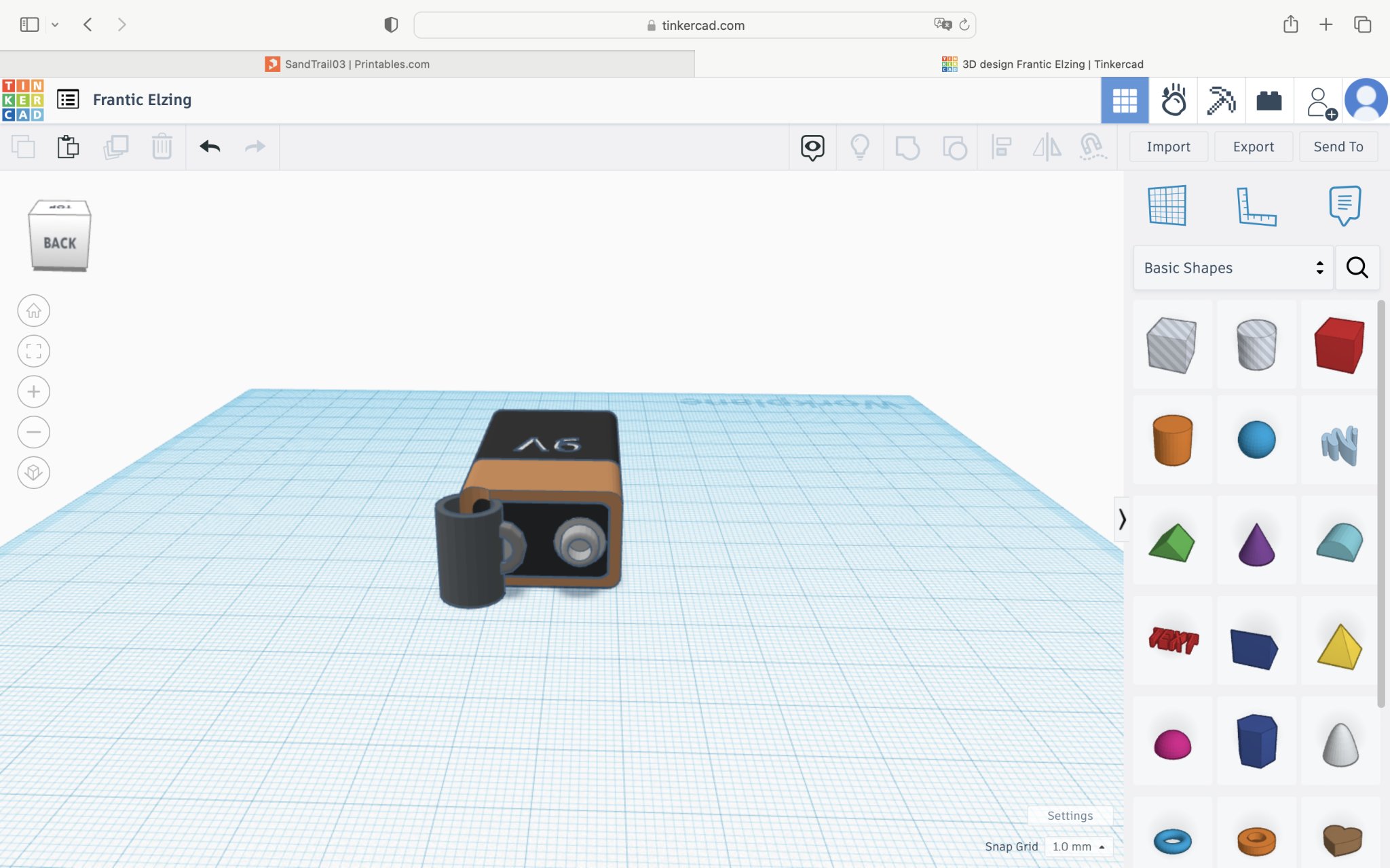 Móc khóa hình pin 9V cho cuộc thi móc khóa
