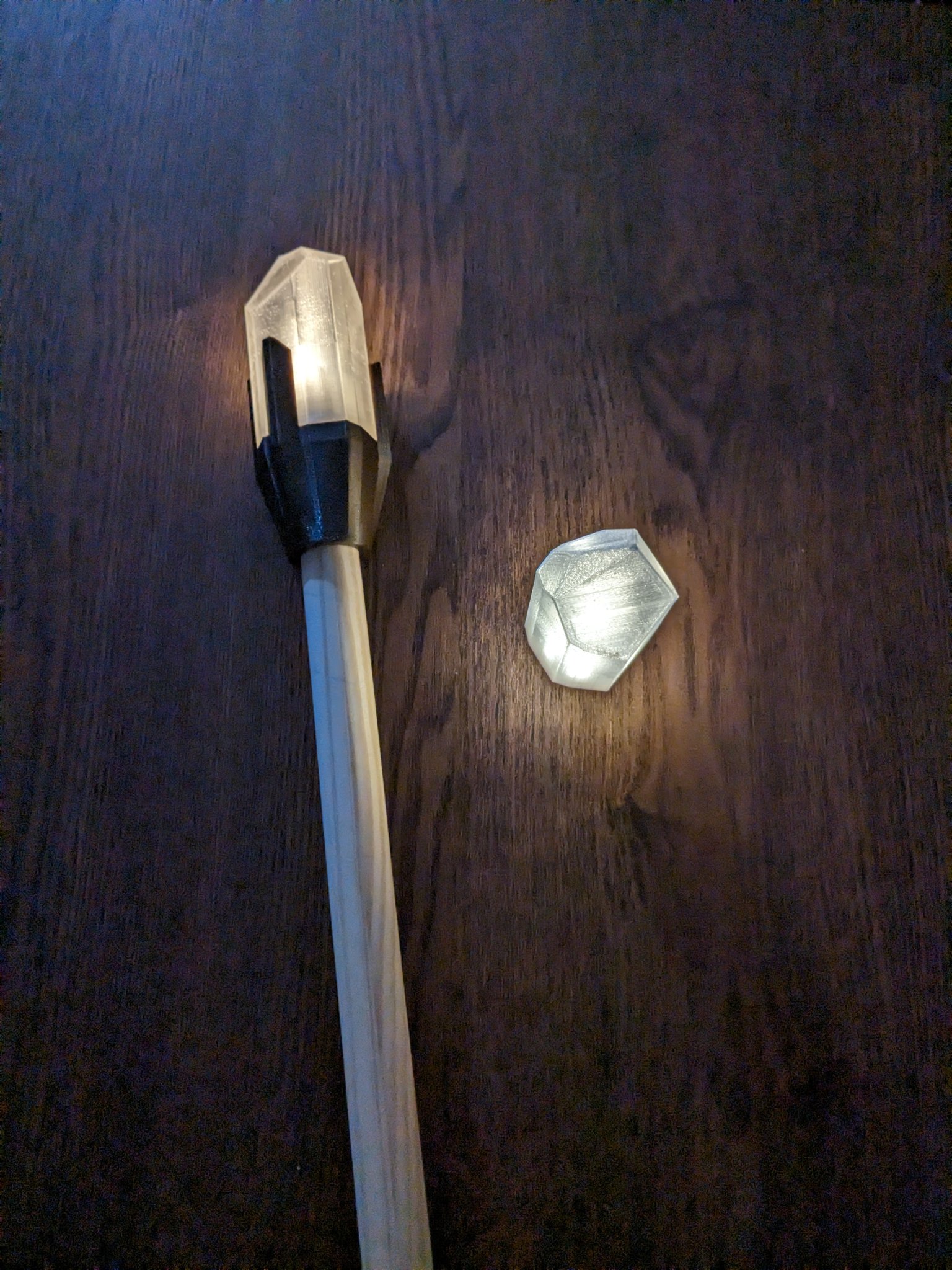 Đầu gậy phép thuật thủy tinh cho trang phục phù thủy